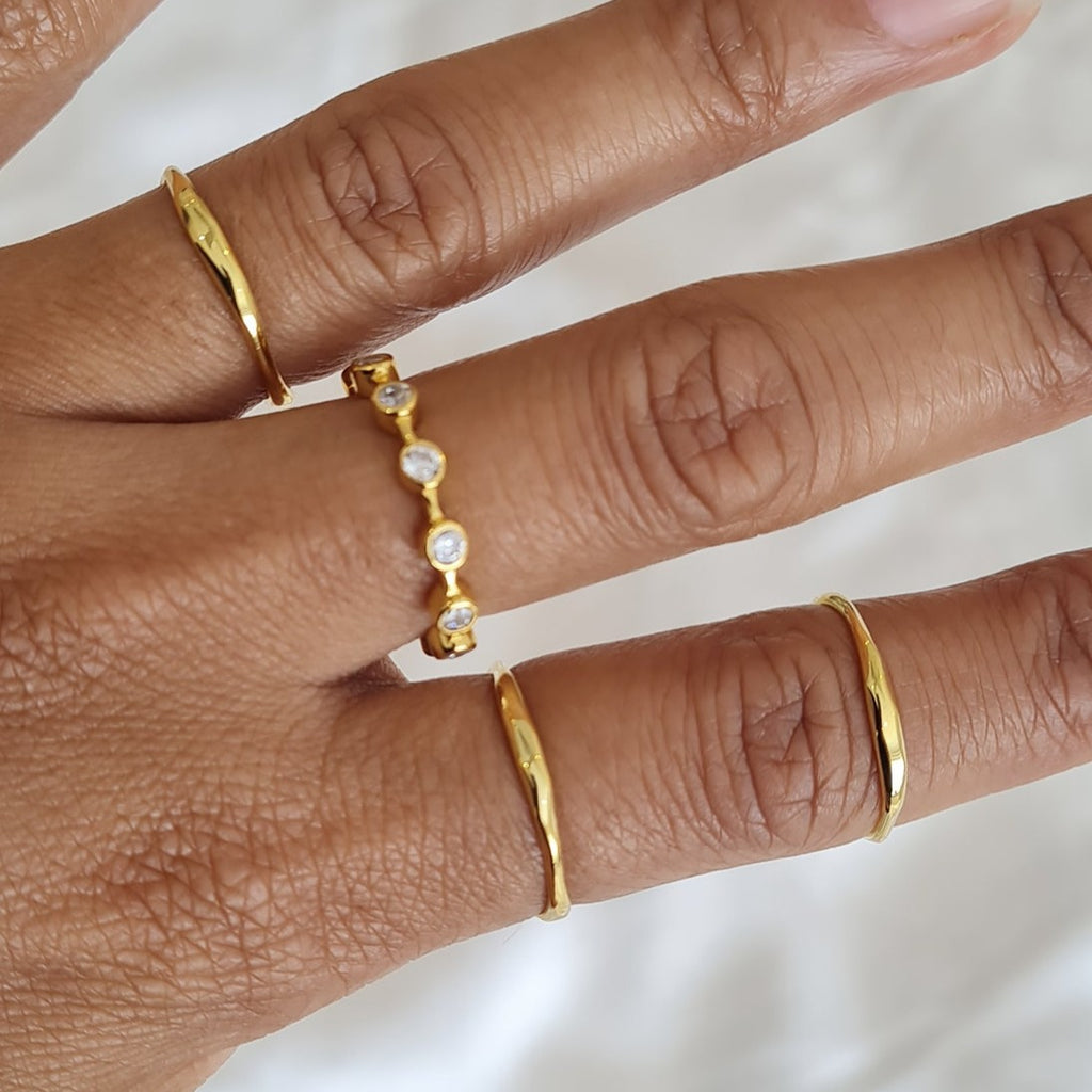 Buy Dainty Ring Open Gold Ring Minimalist Ring Thin Gold Ring Tiny Gold Ring  Stacking Rings Stackable Ring Minimalist Jewelry Online in India - Etsy